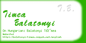 timea balatonyi business card